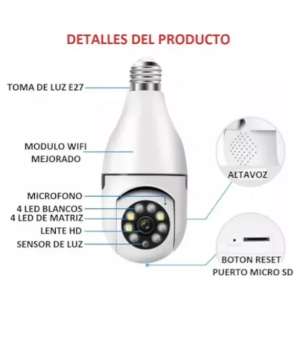CAMARA BOMBILLO 360°