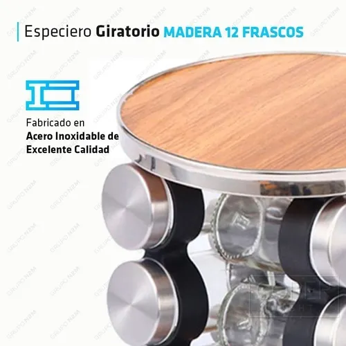 Contenedor Giratorio de Especias x 12