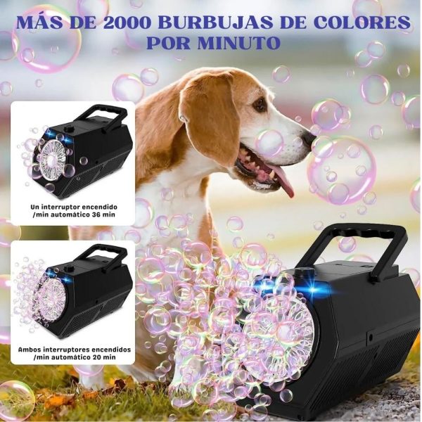 MAQUINA DE BURBUJAS PORTATIL RECARGABLE
