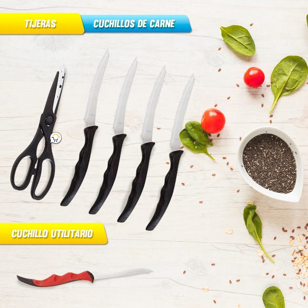 Set Cuchillos x10 Acero Inoxidable E033