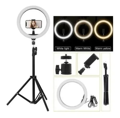 Aro De Luz 26 cm Con Trípode