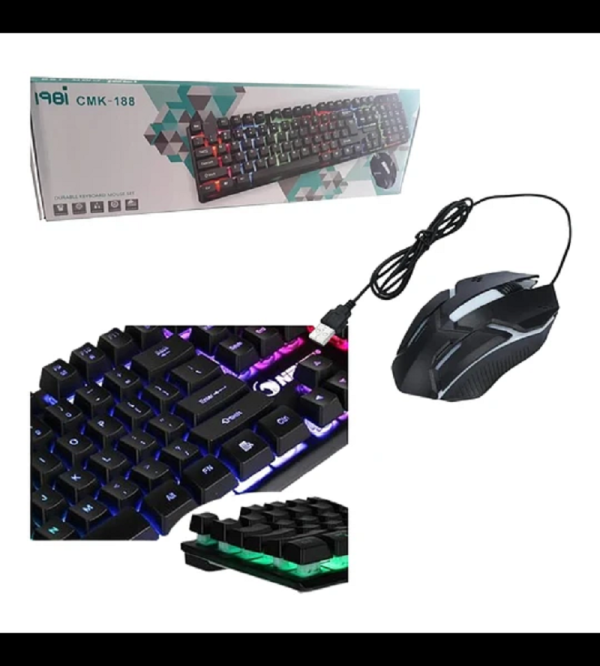 Combo Teclado + Mouse Alambrico Cmk-188