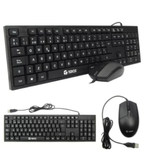 Combo Teclado Mouse Alambrico Español Po