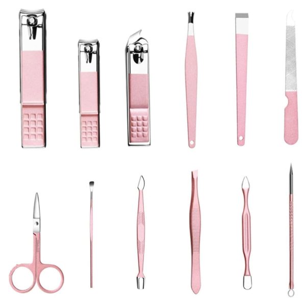 Kit Manicure Pedicure X12 Piezas Viajero