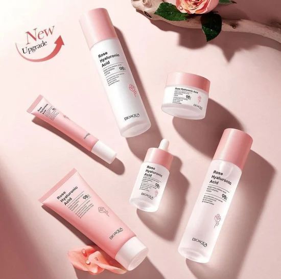 KIT ROSAS Y ACIDO BIOAQUA CAJA DE LUJO