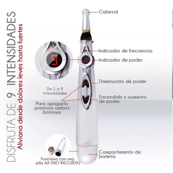Pluma Electrónica Acupuntura Masajeadora