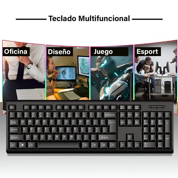 Teclado Alambrico Multifuncional M-200