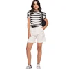 Blusa Rayada En Piel De Durazno