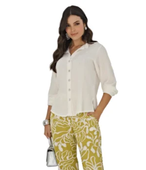 Blusa color marfil En Rayon Poliester