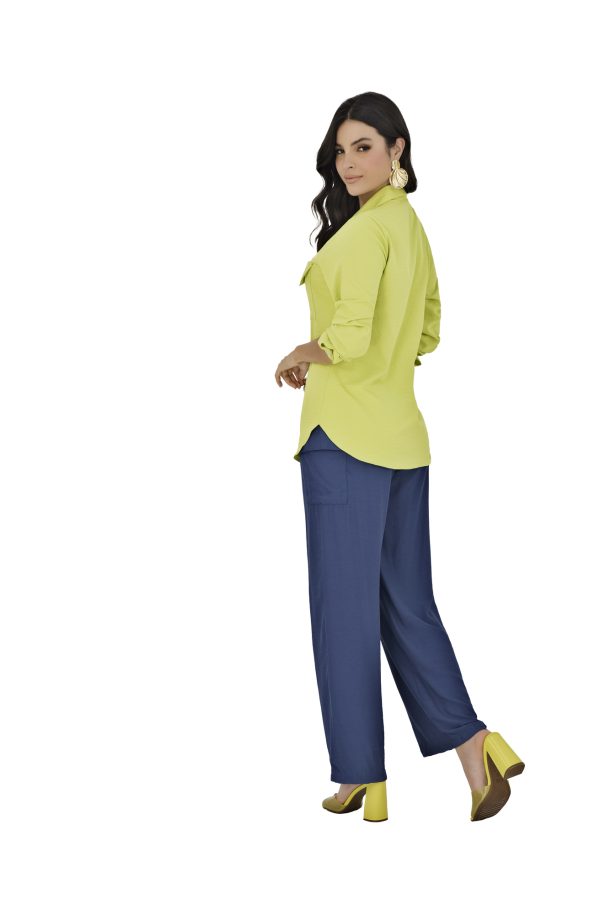 Blusa color verde limon En Poliester
