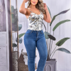 Conjunto Jeans Con Blusa Lentejuela