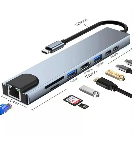 Convertidor Tipo C 8 En 1