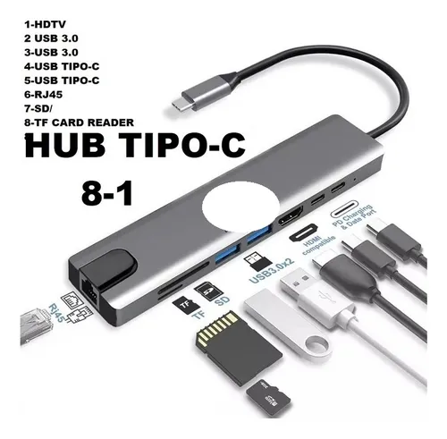 Convertidor Tipo C 8 En 1