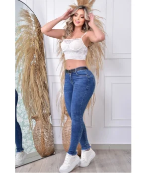 Jeans Strech Con Cinturon