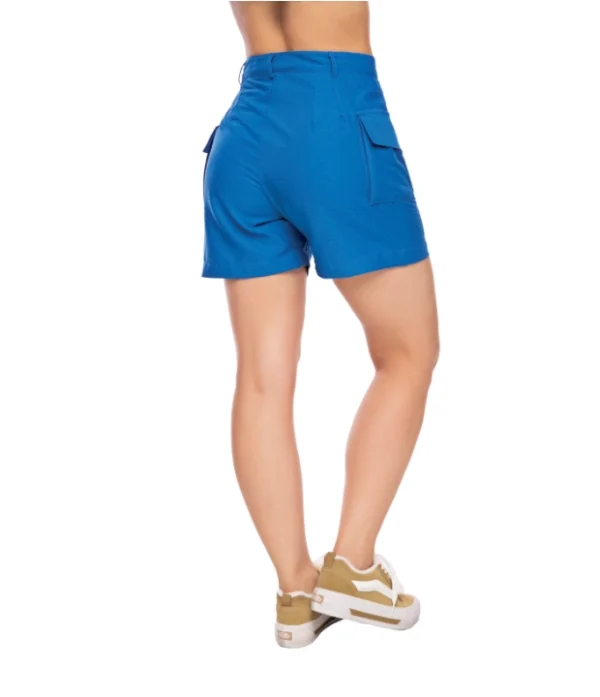 SHORT AZUL EN POLIESTER