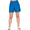 SHORT AZUL EN POLIESTER
