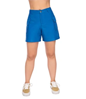 SHORT AZUL EN POLIESTER