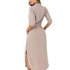 VESTIDO CAQUI EN POLIESTER