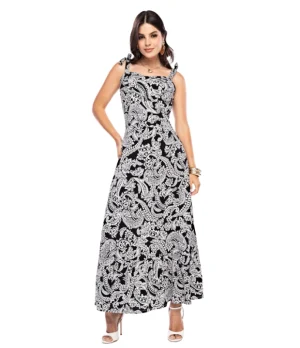 VESTIDO NEGRO EN RAYON NYLON