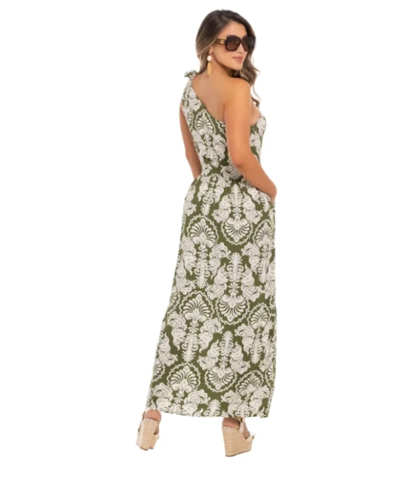 VESTIDO VERDE EN RAYON VISCOSA