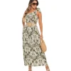 VESTIDO VERDE EN RAYON VISCOSA