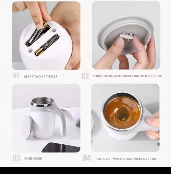 Taza Vaso Mezclador Con Iman Acero Inox